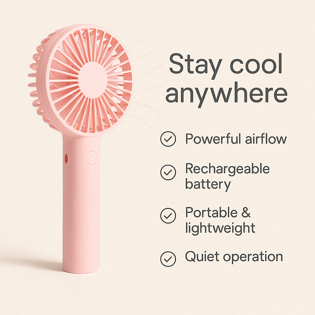 ZENQO™-Portable Handheld Mini Rechargeable Fan