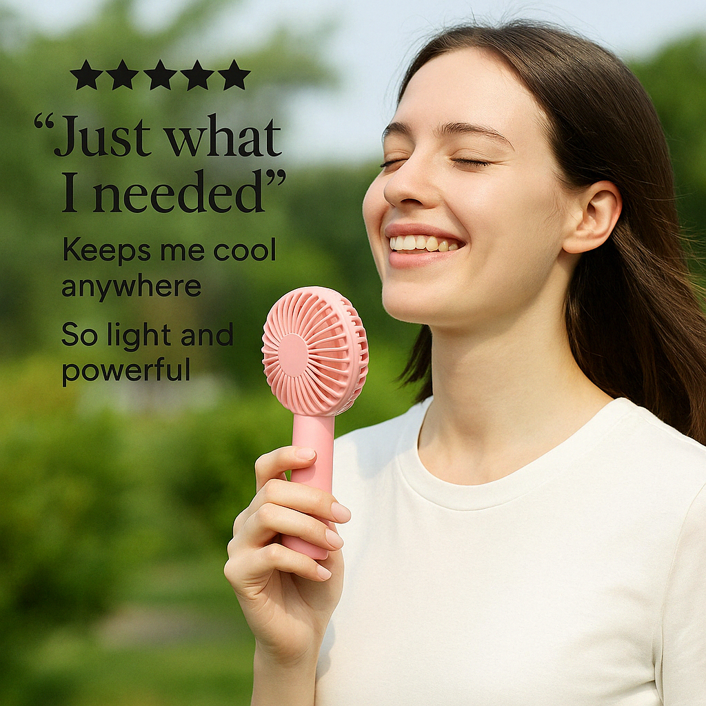 ZENQO™-Portable Handheld Mini Rechargeable Fan