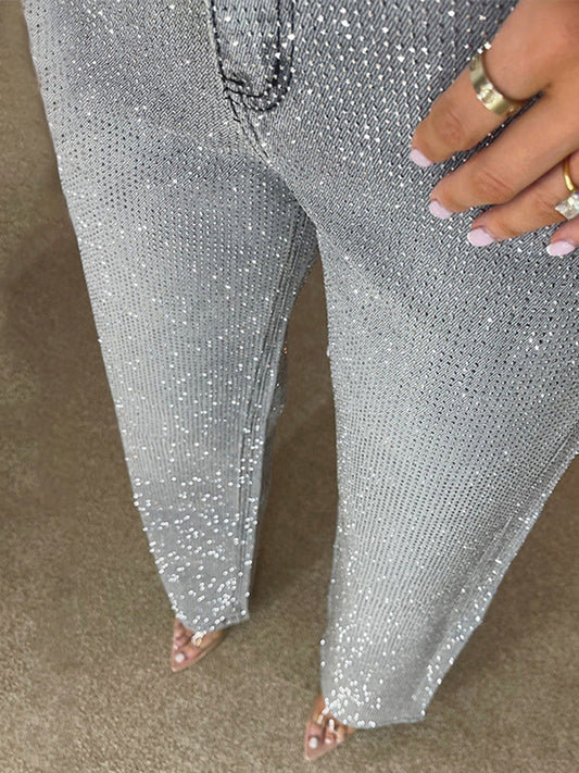 ZENQO™ – SHINY RHINESTONE JEANS