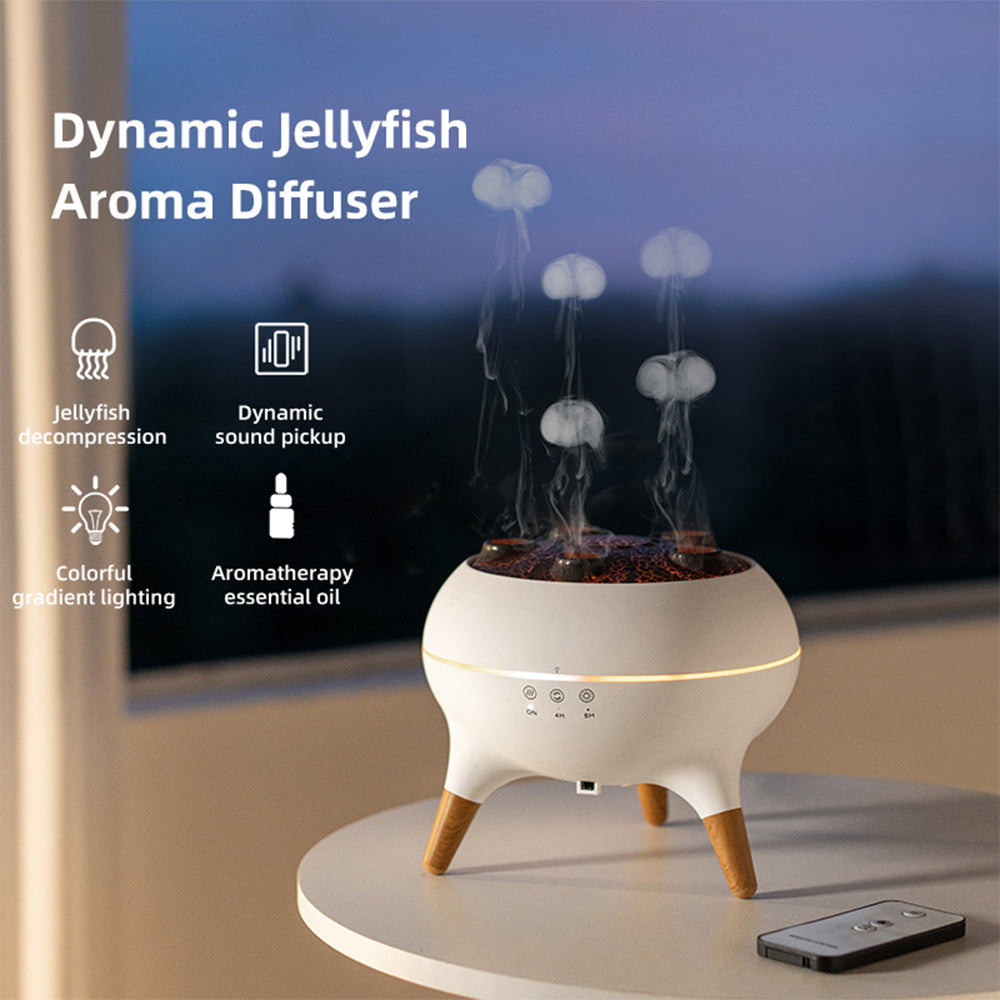 ZENQO™- 3D JELLYFISH FLAME AROMATHERAPY DIFFUSER