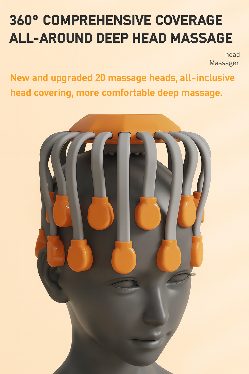 ZENQO™ – RED LIGHT HEAD MASSAGER OCTOPUS WITH 20 NODES