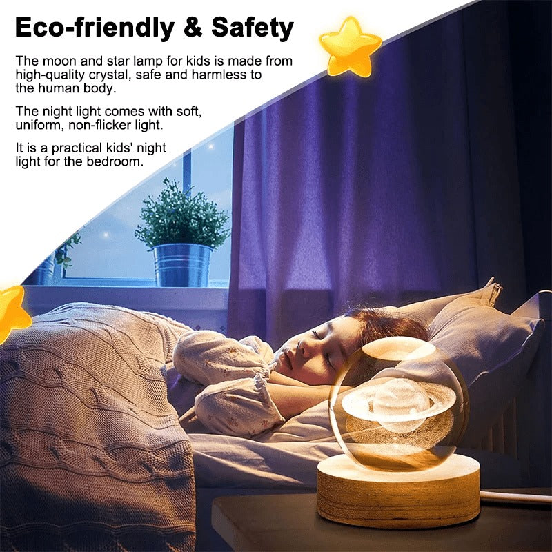 ZENQO™-Night Light Galaxy Crystal Ball Lamp